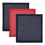 Navy Blue and Red Spotted Handkerchiefs