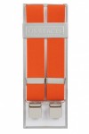 Plain Orange Trouser Braces With Large Clips
