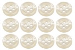 Pack of 12 Natural 18L 11mm Buttons for Shirts