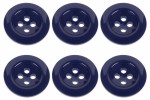 Pack of 6 Blue Trouser Brace Buttons