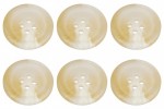 Pack of 6 Cream Mock Horn Buttons 18mm