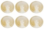 Pack of 6 Cream Mock Horn Buttons 18mm