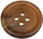 Pack of 6 Dark Brown Mock Horn Buttons 20mm