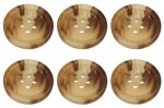 Pack of 6 Light Brown Mock Horn Buttons 18mm