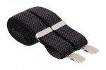 Patterned Trouser Braces – Black and Grey