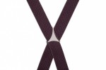 Patterned Trouser Braces – Navy Blue and Burgundy