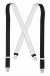 Plain Black Trouser Braces With Heavy Duty Large Strong Clips