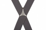 Plain Grey Trouser Braces With Large Clips
