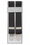 Plain Grey Trouser Braces With Large Clips