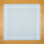 Pure Cotton Pale Blue Handkerchiefs with White Pattern