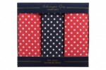 Red and Navy Blue Spotted Handkerchiefs