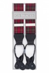 Red Tartan Button On Trouser Braces