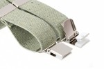 Sage Green Trouser Braces With Large Strong Clips