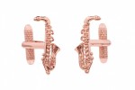 Rose Gold Saxophone Cufflinks