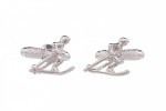 Skier Skiing Cufflinks