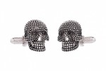 Silver and Black Skull Cufflinks