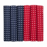 Spotted Hankies - 3 Blue and 3 Deep Red