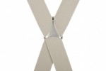 Plain Taupe Trouser Braces With Large Clips