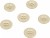 Pack of 6 Beige Trouser Brace Buttons