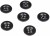 Pack of 6 Black Sew on Buttons for Braces Trousers