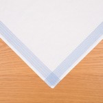 White Handkerchiefs with Light Blue Pattern