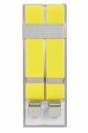 Plain Yellow Trouser Braces With Large Clips