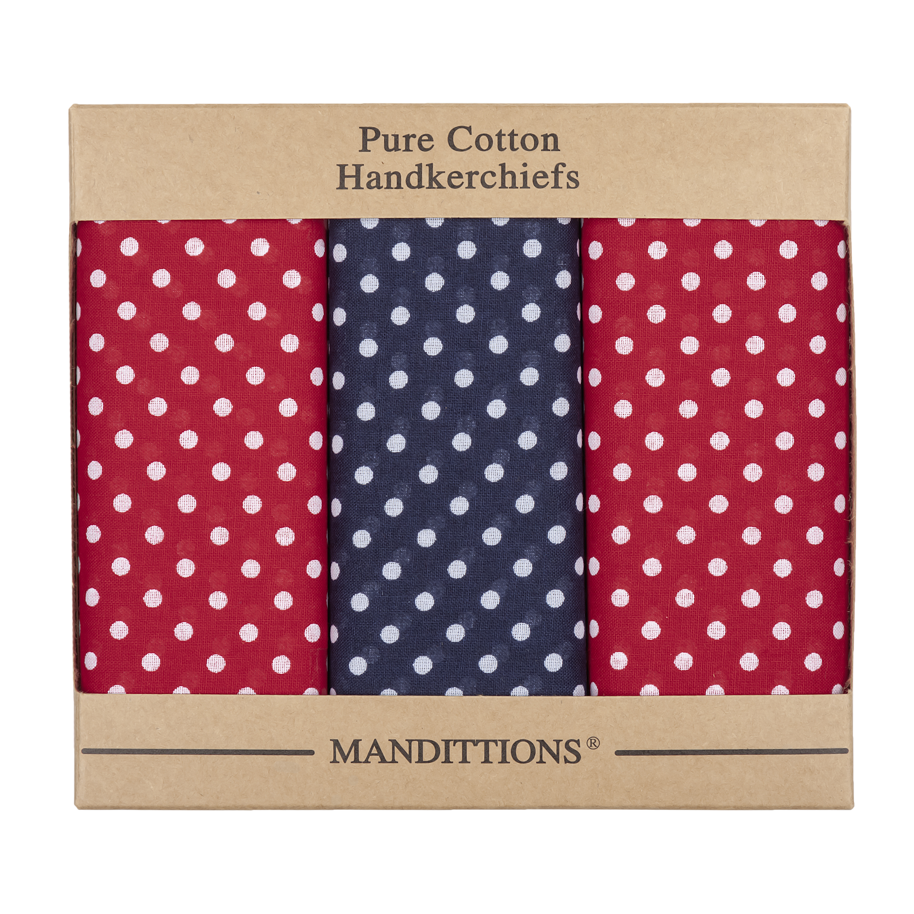 Extra Large Spotted Cotton Handkerchiefs by MANDITTIONS