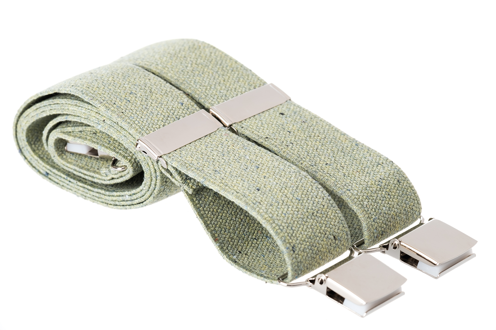 Sage Green RDenim Trouser Braces with Strong Clips