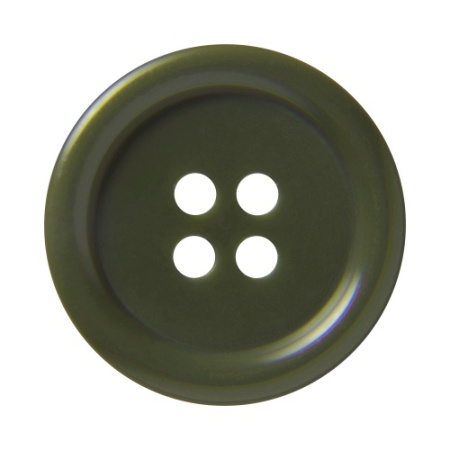 Pack of 6 20mm Olive Green Buttons with 4 Holes