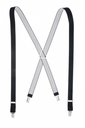 25mm Slim Black Trouser Braces