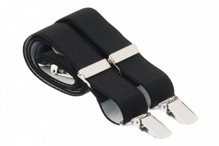 25mm Slim Black Trouser Braces