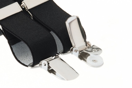 25mm Slim Black Trouser Braces