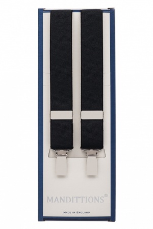 25mm Slim Black Trouser Braces