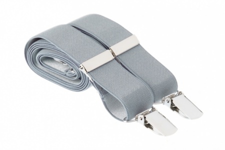 25mm Slim Light Grey Trouser Braces