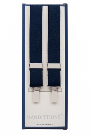 Slim 25mm Navy Blue Trouser Braces