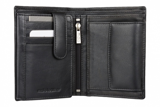 Black Mala Leather Origin Notecase Wallet With RFID