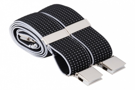 Elastic Adjustable Suspenders Unisex Solid Red Adjustable Pants Suspenders - 2.3CM Wide Elastic Braces For Wedding Or Casual Wear Button End Suspenders - Foto 8