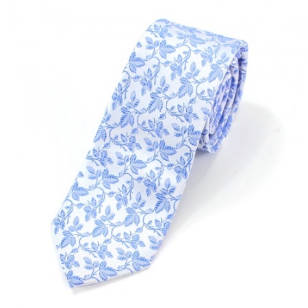 Blue Leaf Pattern Tie