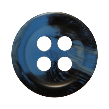 Pack of 12 Blue Mock Horn Shirt Buttons 11mm
