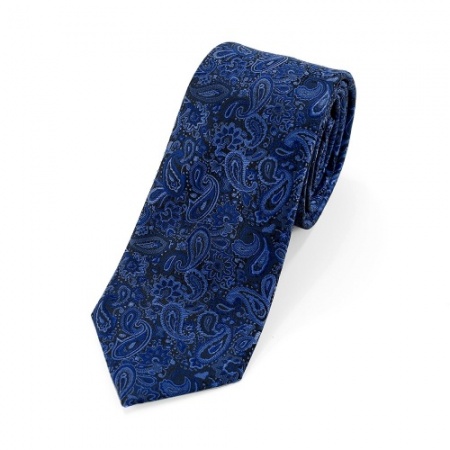 Blue Paisley Tie and White Handkerchiefs Bundle