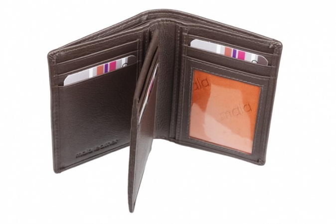 Mala Brown Leather Origin Bi Fold Shirt Pocket Wallet With RFID Protection Style 172 5