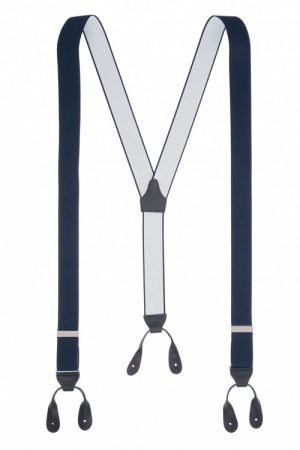 White Rolled Leather End braces CN