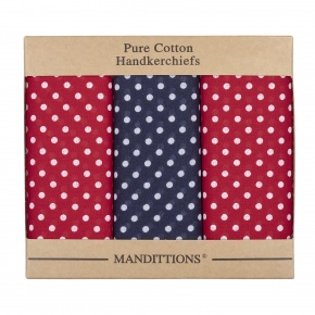 Extra Large Red and Blue Spotted Hankies
