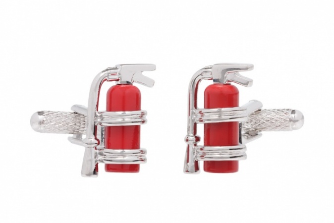 Fire Extinguisher Cufflinks