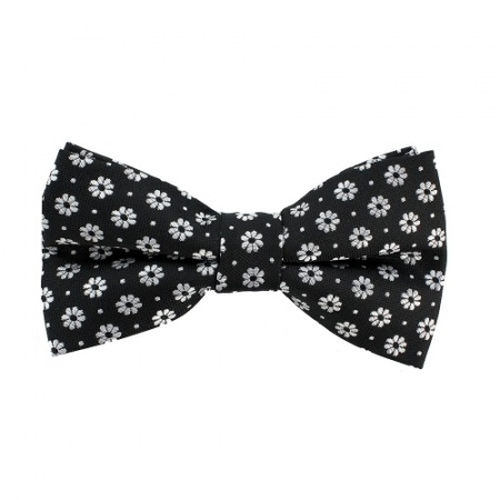 Floral Bow Tie Black