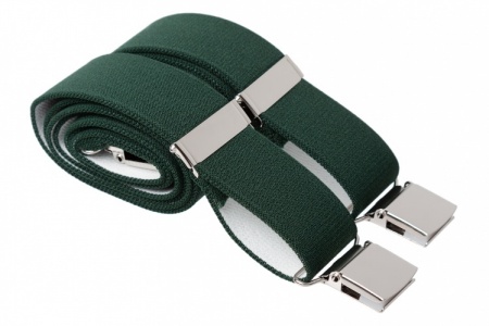 Green Trouser Braces With Heavy Duty Clips