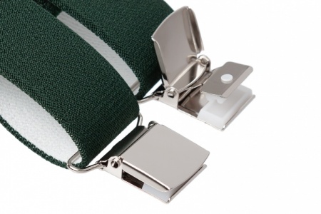 Green Trouser Braces With Heavy Duty Clips