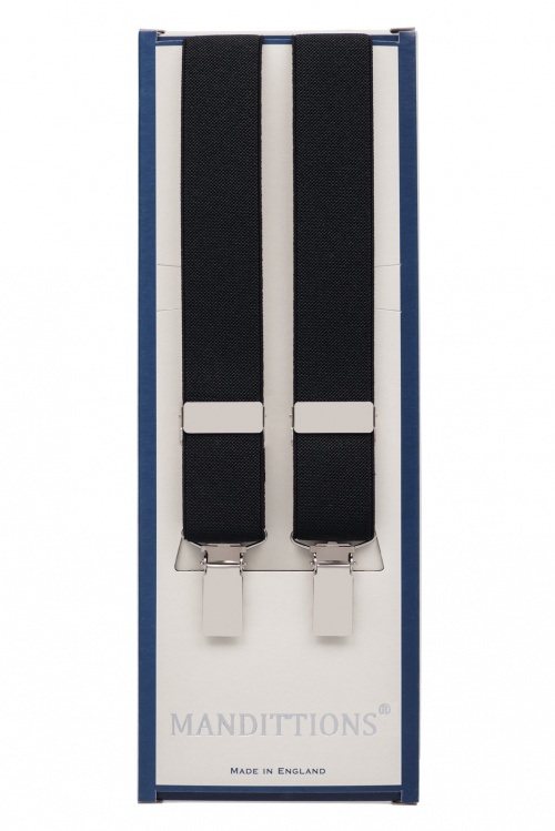 Plain Formal Suspenders in Black  Hallensteins NZ