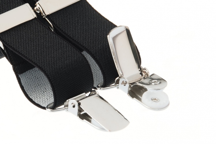 thumbnail image 2 of Desire Unisex 25mm Black Braces – Heavy Duty Adjustable Suspenders For Men Or Women 2 of 5