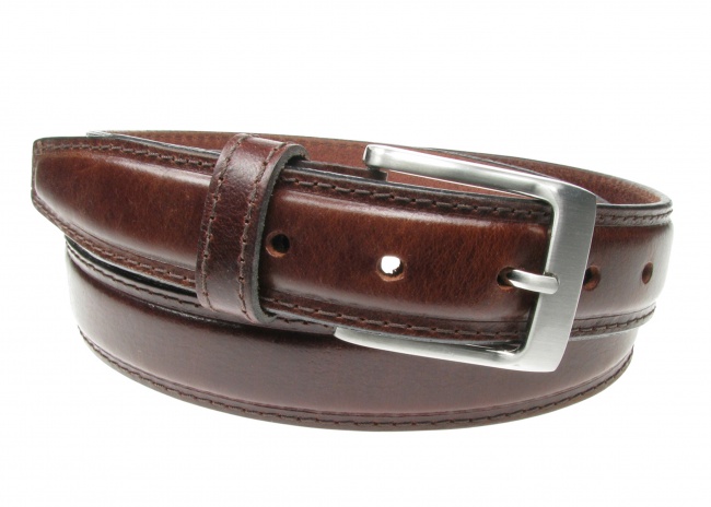 Brown Leather Trouser Belt - Gents Shop